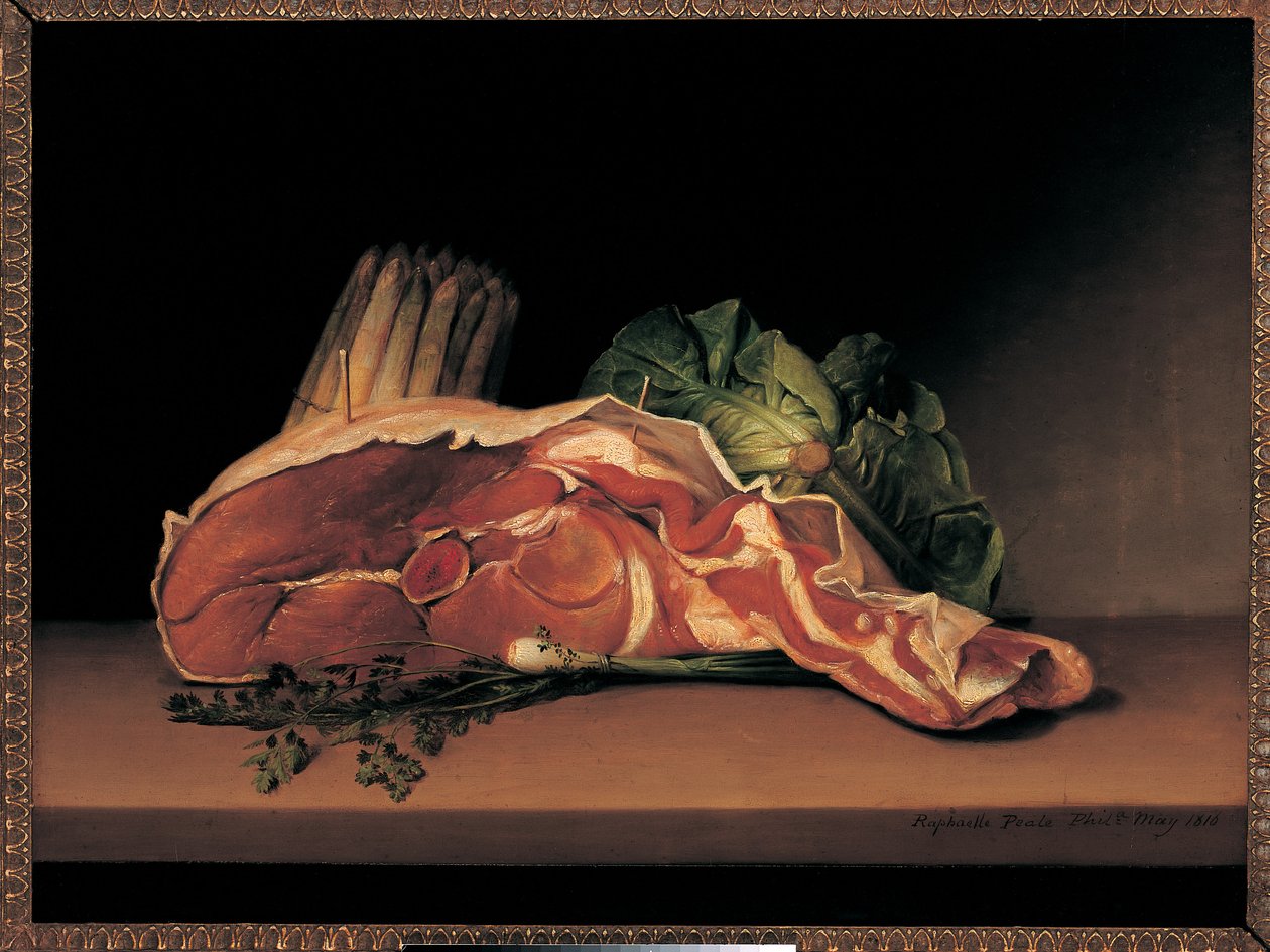 Kotelet en Groenten, 1816 door Raphaelle Peale