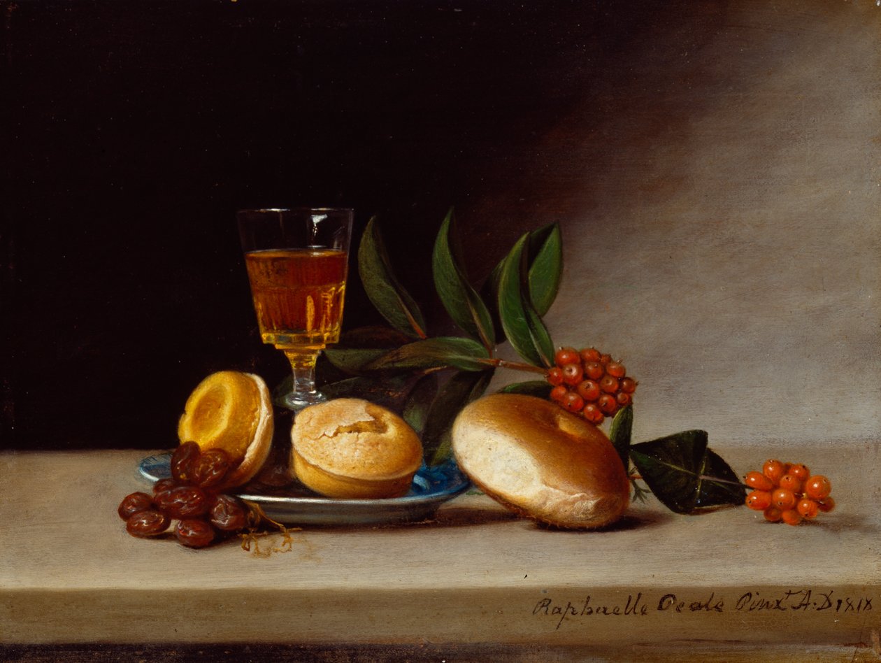 Stilleven met een wijnglas, 1818 door Raphaelle Peale