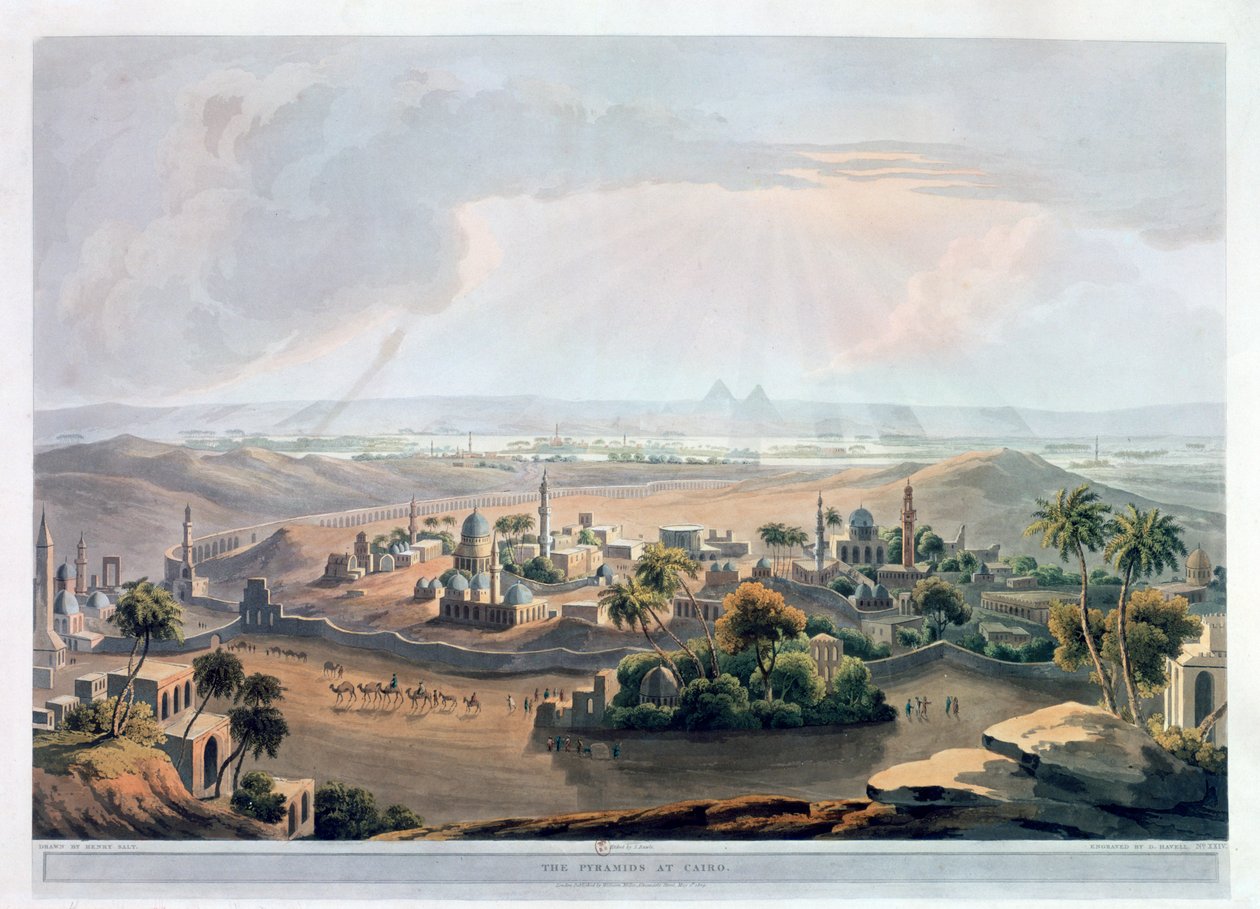 De piramides bij Caïro, 1809 door Rawle