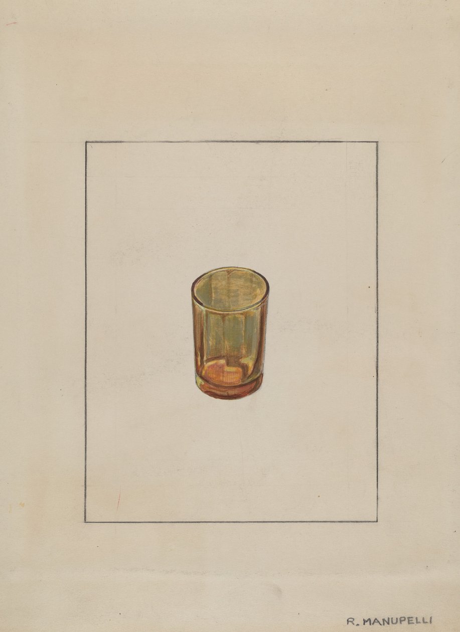 Amberkleurig glas door Raymond Manupelli