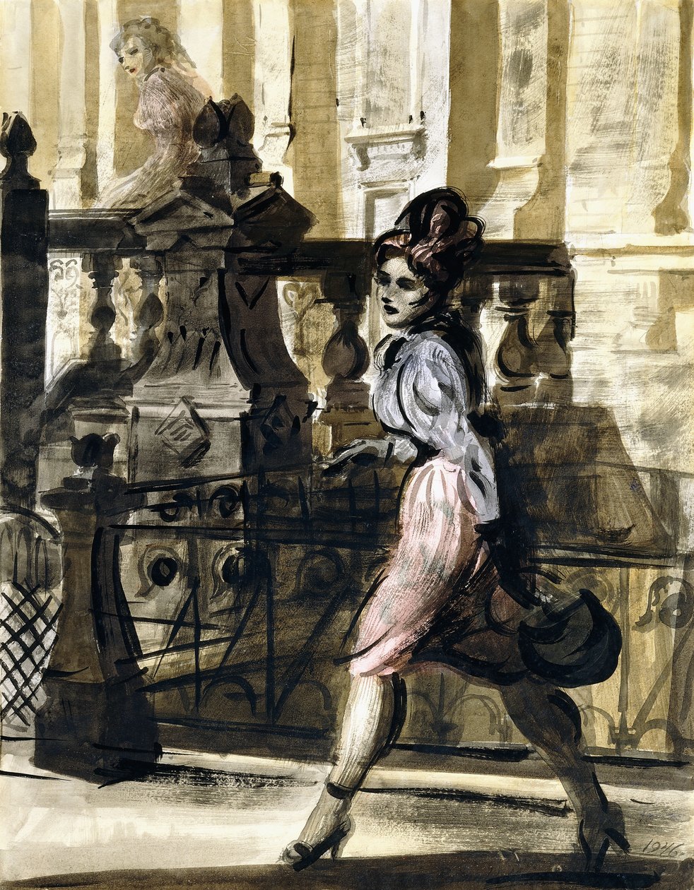 Wandeling door het centrum door Reginald Marsh