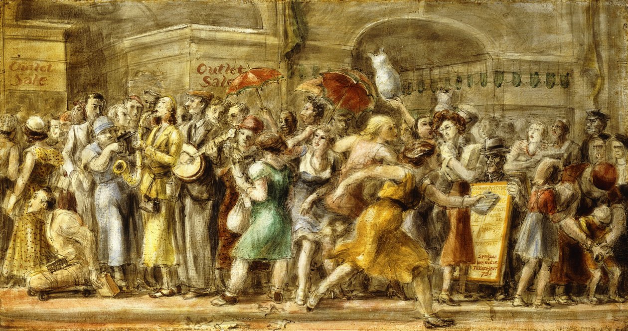 Veertiende straat door Reginald Marsh