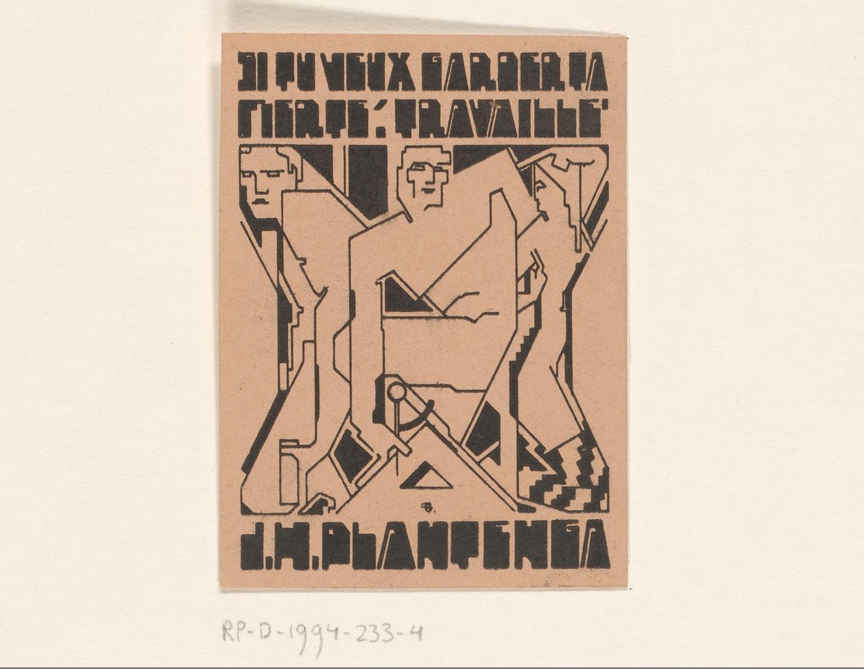 Ex libris van J.H. Plantenga door Reijer Stolk