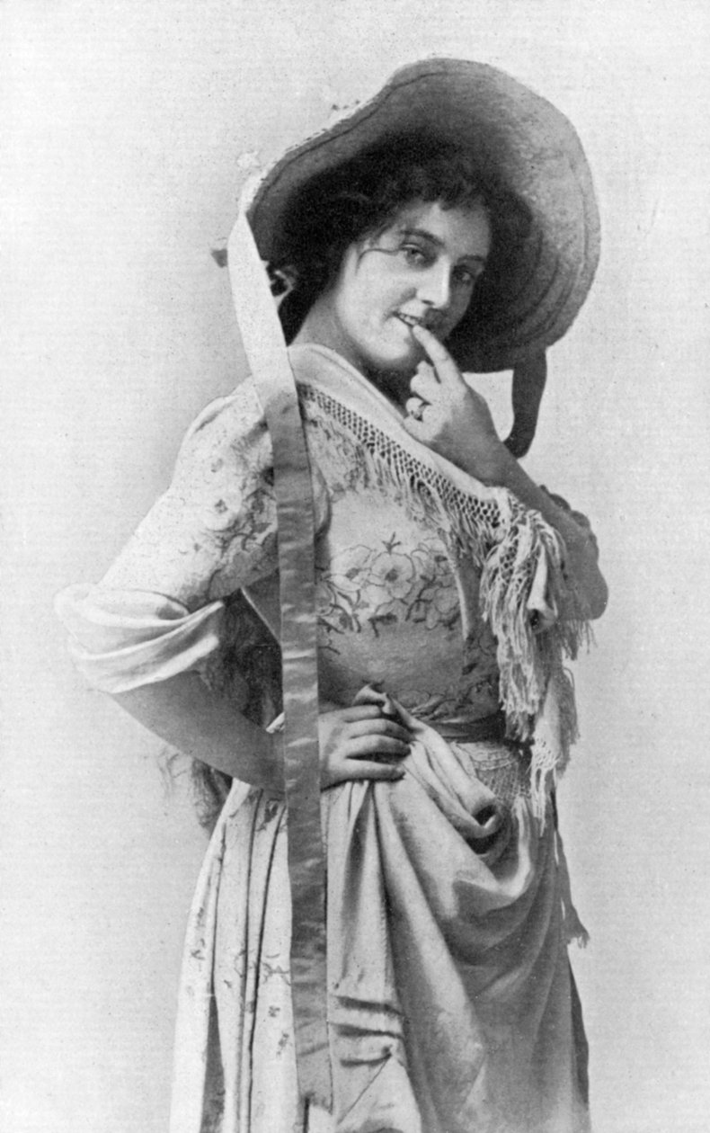 Evie Greene 1876-1917, Engelse actrice, 1902-1903 door Reinhold Thiele