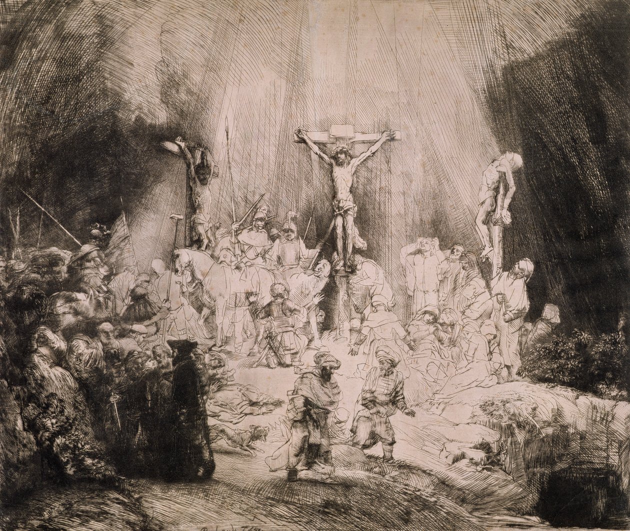 B.78.III De drie kruisen, ca. 1660 door Rembrandt van Rijn