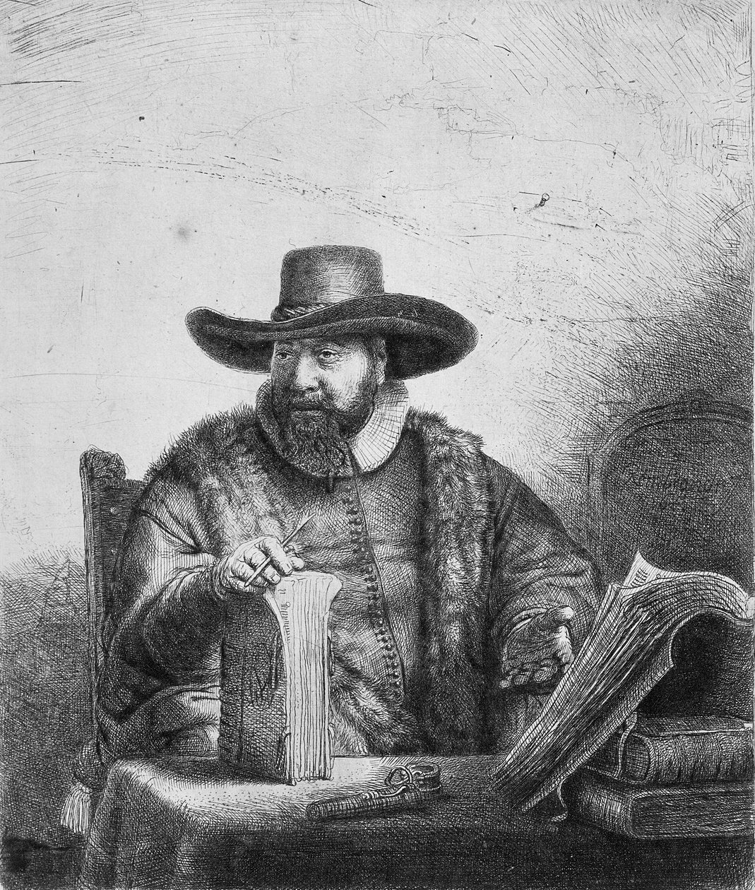 Cornelius Claesz Anslo, 1640 door Rembrandt van Rijn