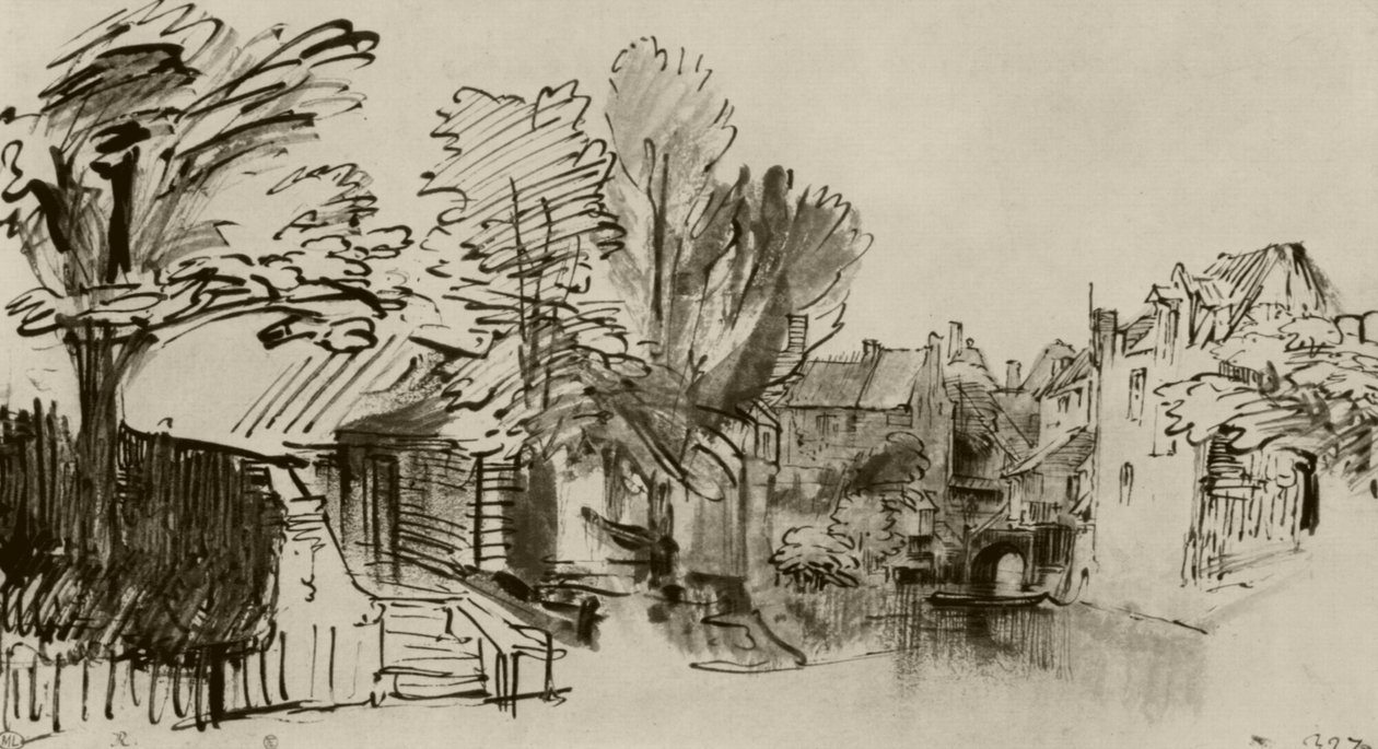 De Singel in Amersfoort door Rembrandt van Rijn