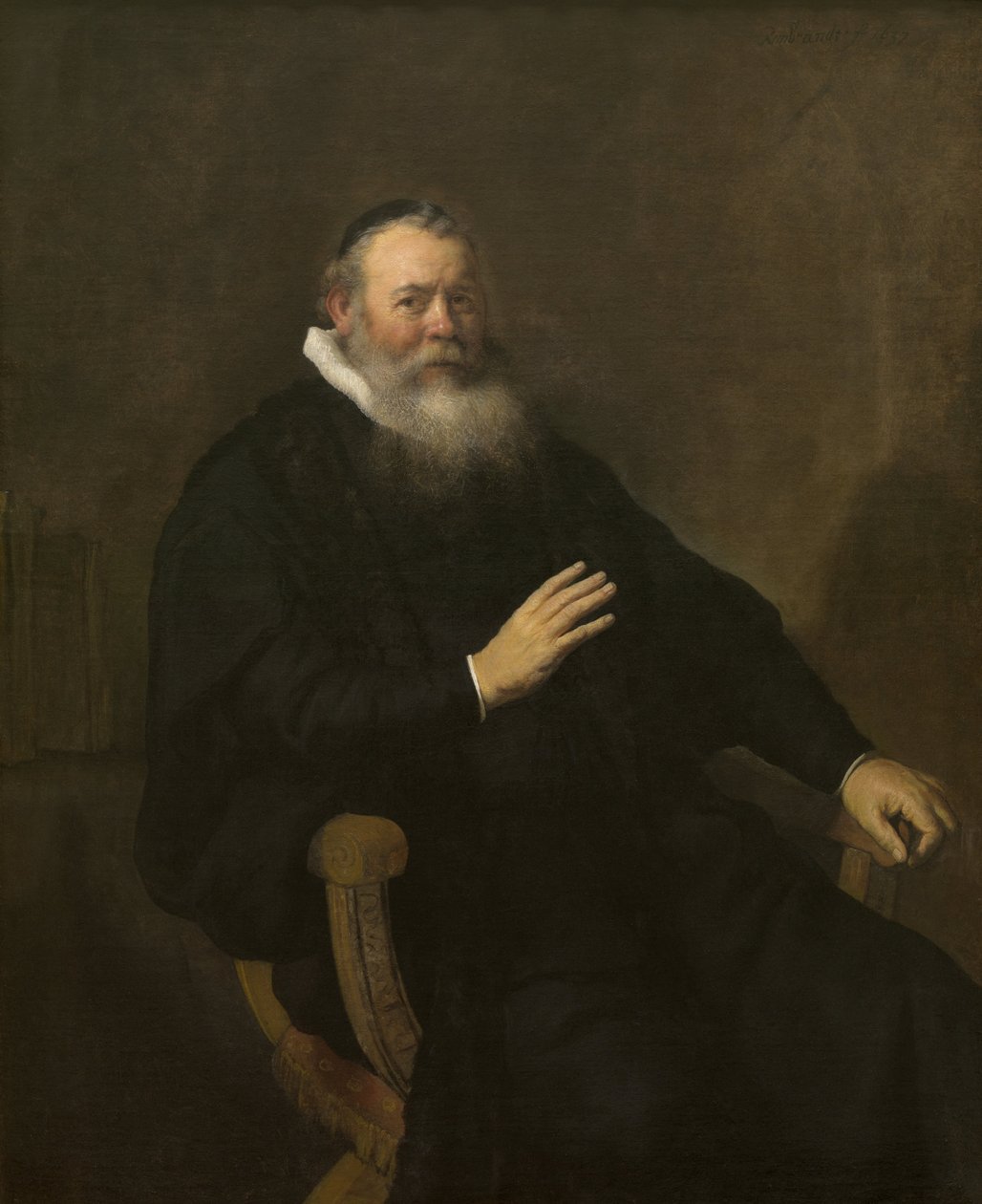 De predikant Eleazar Swalmius door Rembrandt van Rijn