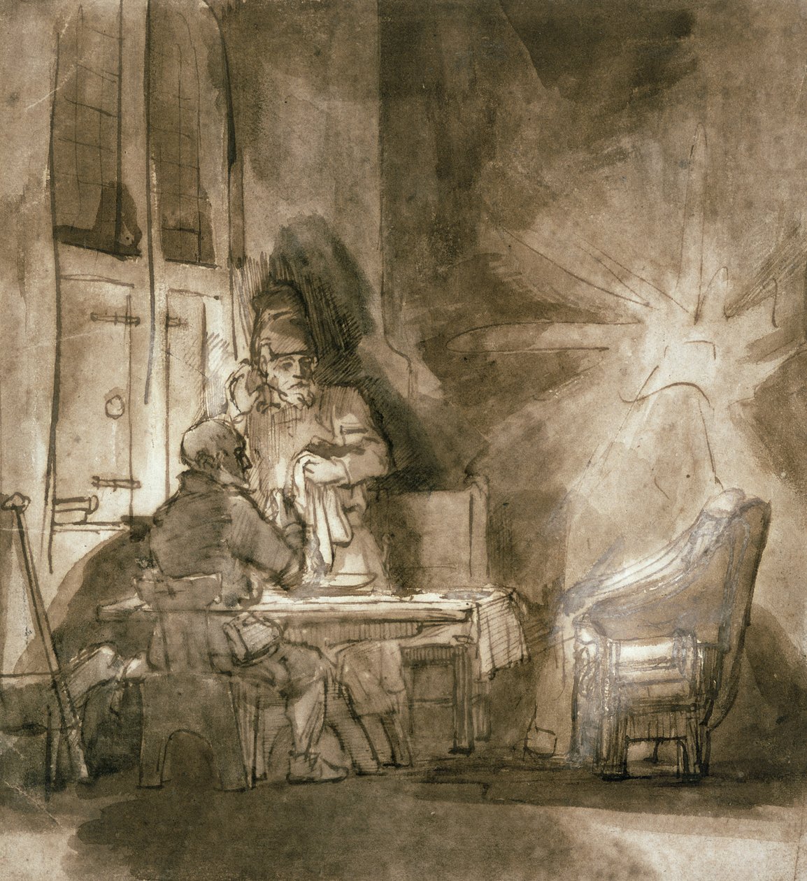 No.2139 Avondmaal in Emmaus, ca. 1648-9 door Rembrandt van Rijn