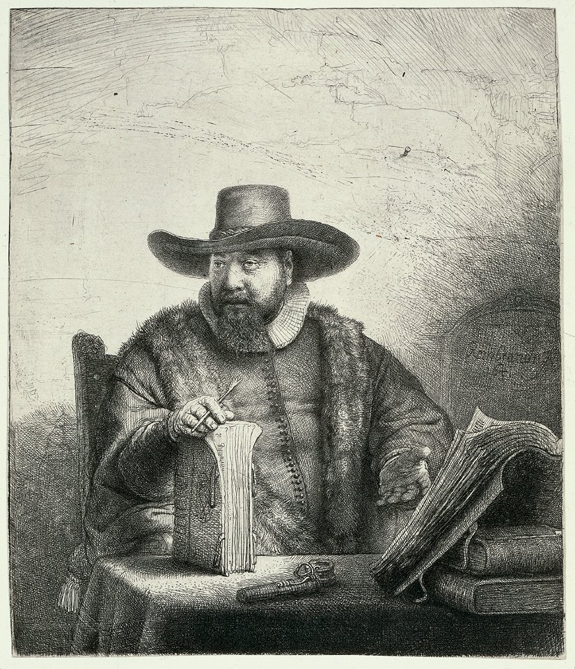 Portret van Cornelis Claesz. Anslo door Rembrandt van Rijn