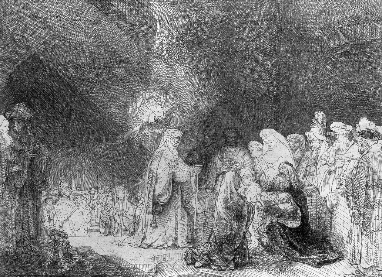 Presentatie in de tempel door Rembrandt van Rijn