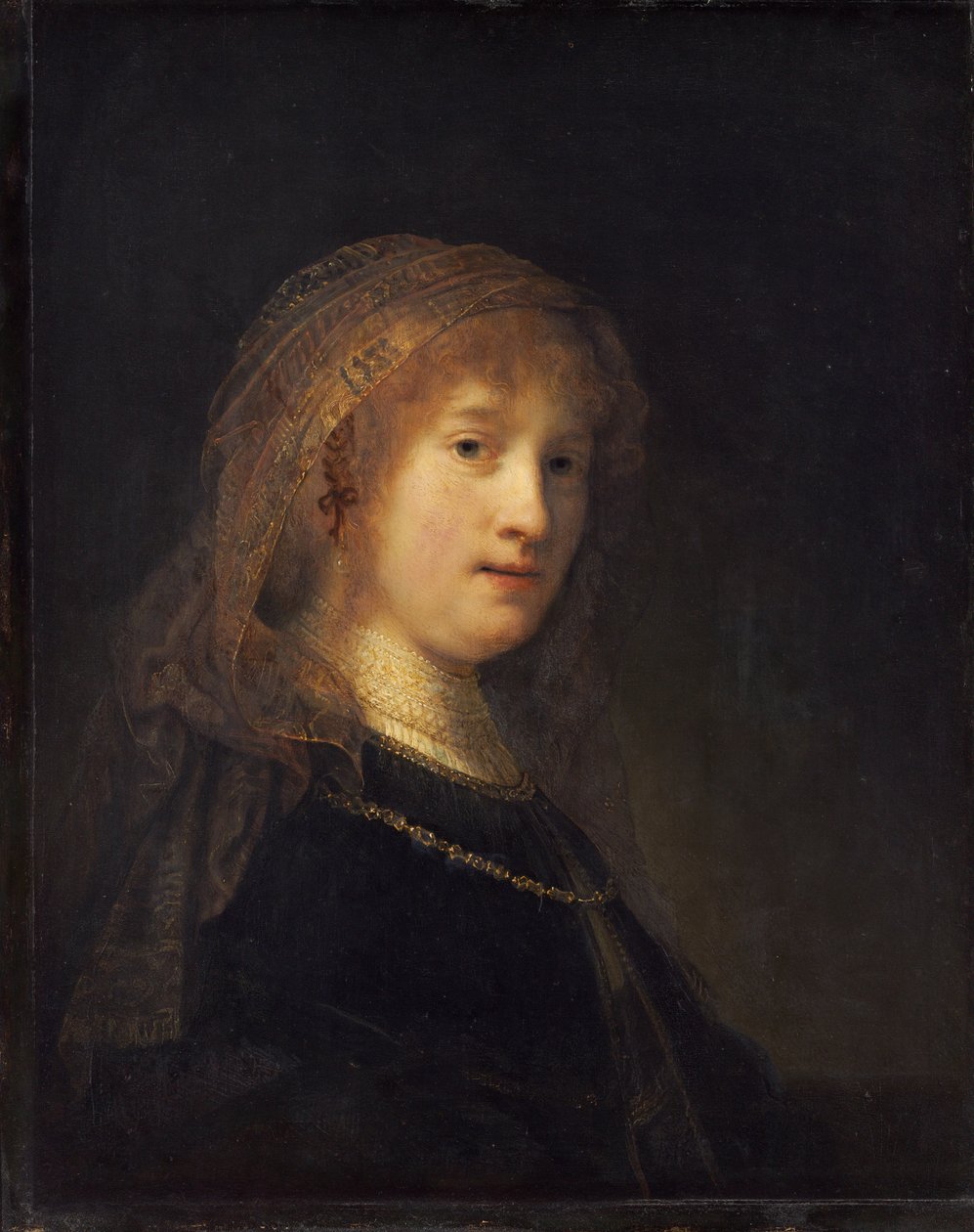 Saskia van Uylenburgh, de vrouw van de kunstenaar door Rembrandt van Rijn