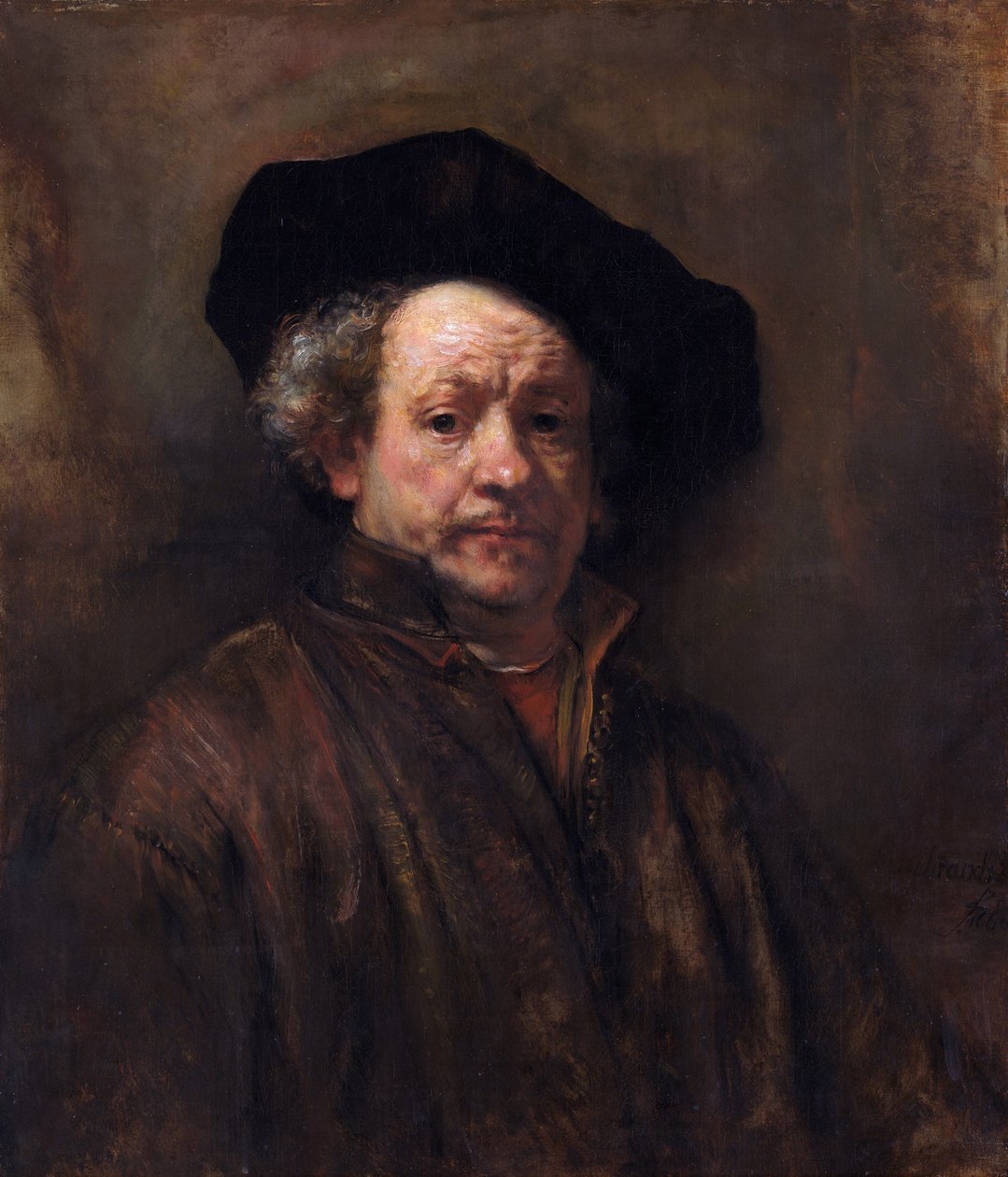 Zelfportret door Rembrandt van Rijn