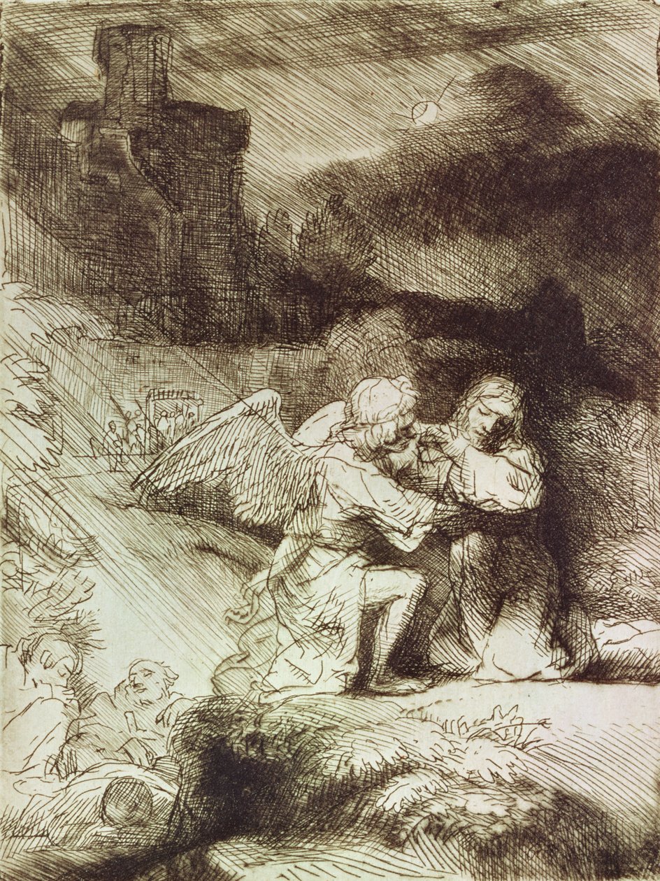 De doodsangst in de tuin door Rembrandt van Rijn