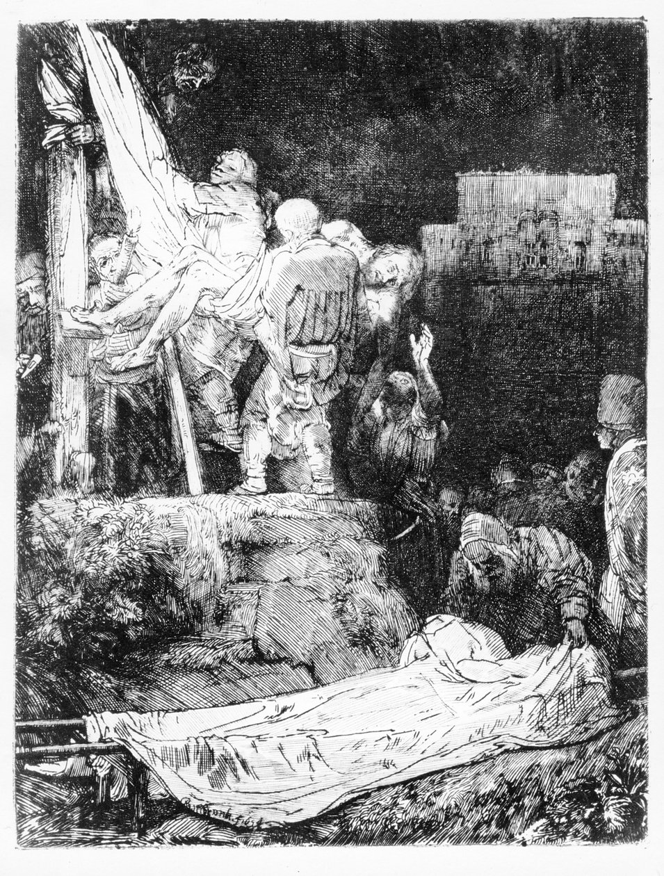 De kruisafneming, 1654 door Rembrandt van Rijn