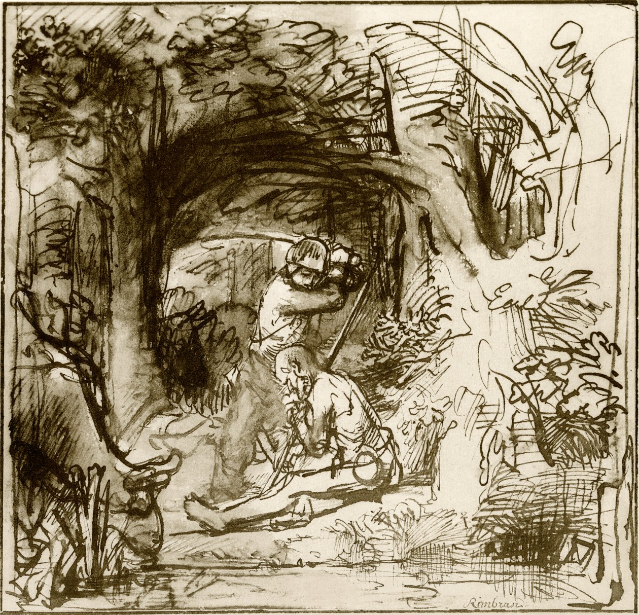 Mercurius doodt Argus door Rembrandt Harmensz. van Rijn
