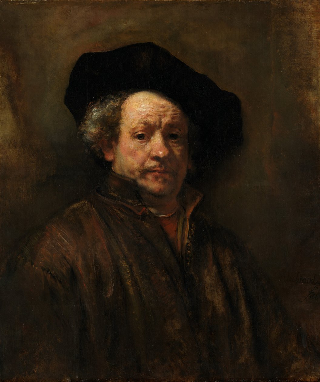 Zelfportret door Rembrandt van Rijn