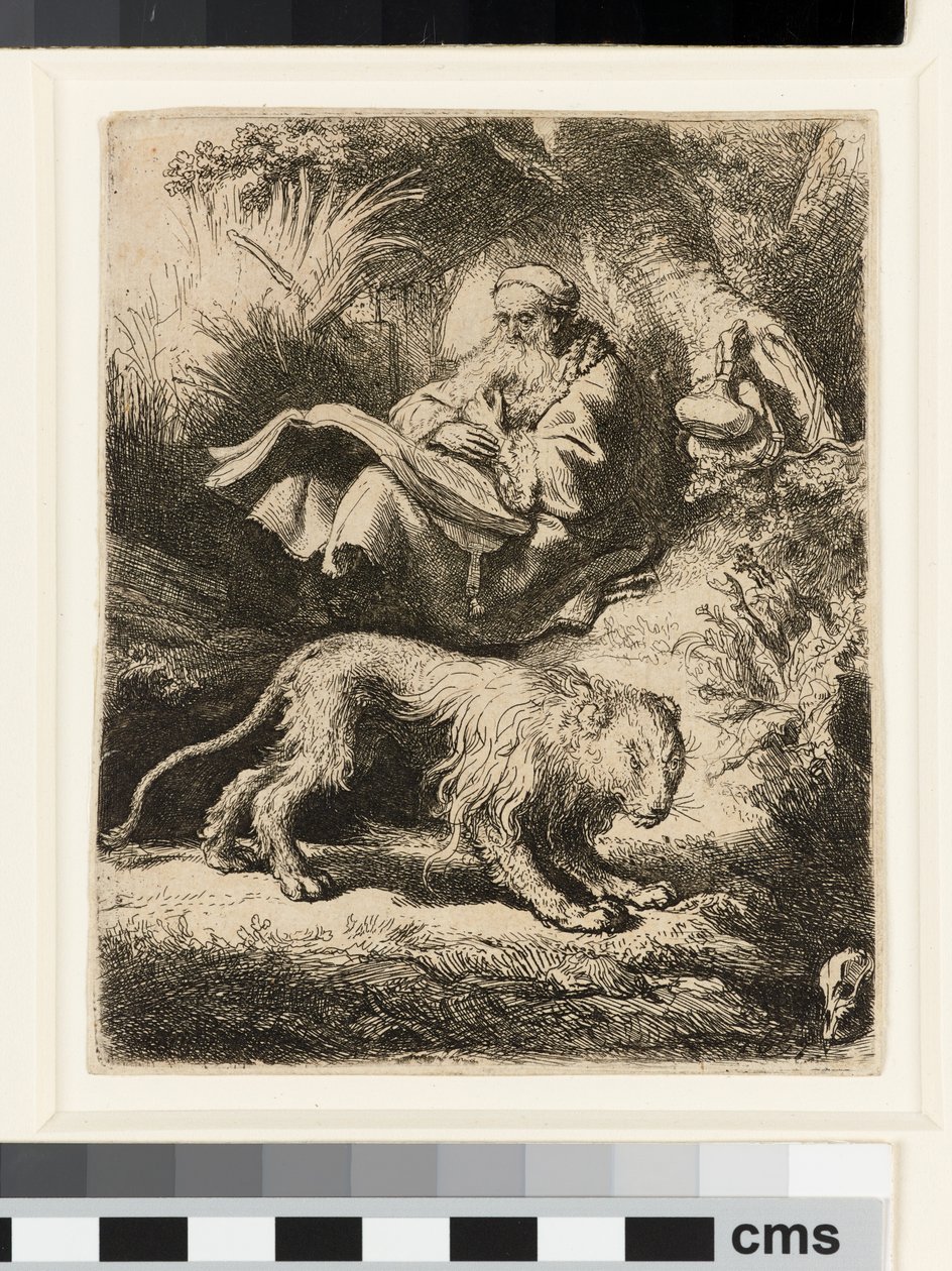 St. Hiëronymus Lezend door Rembrandt van Rijn