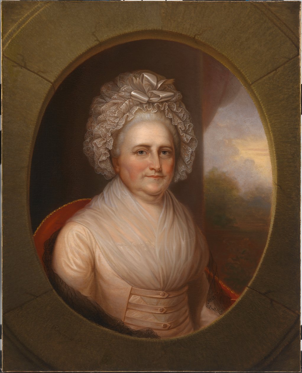 Martha Washington, ca. 1853 door Rembrandt Peale