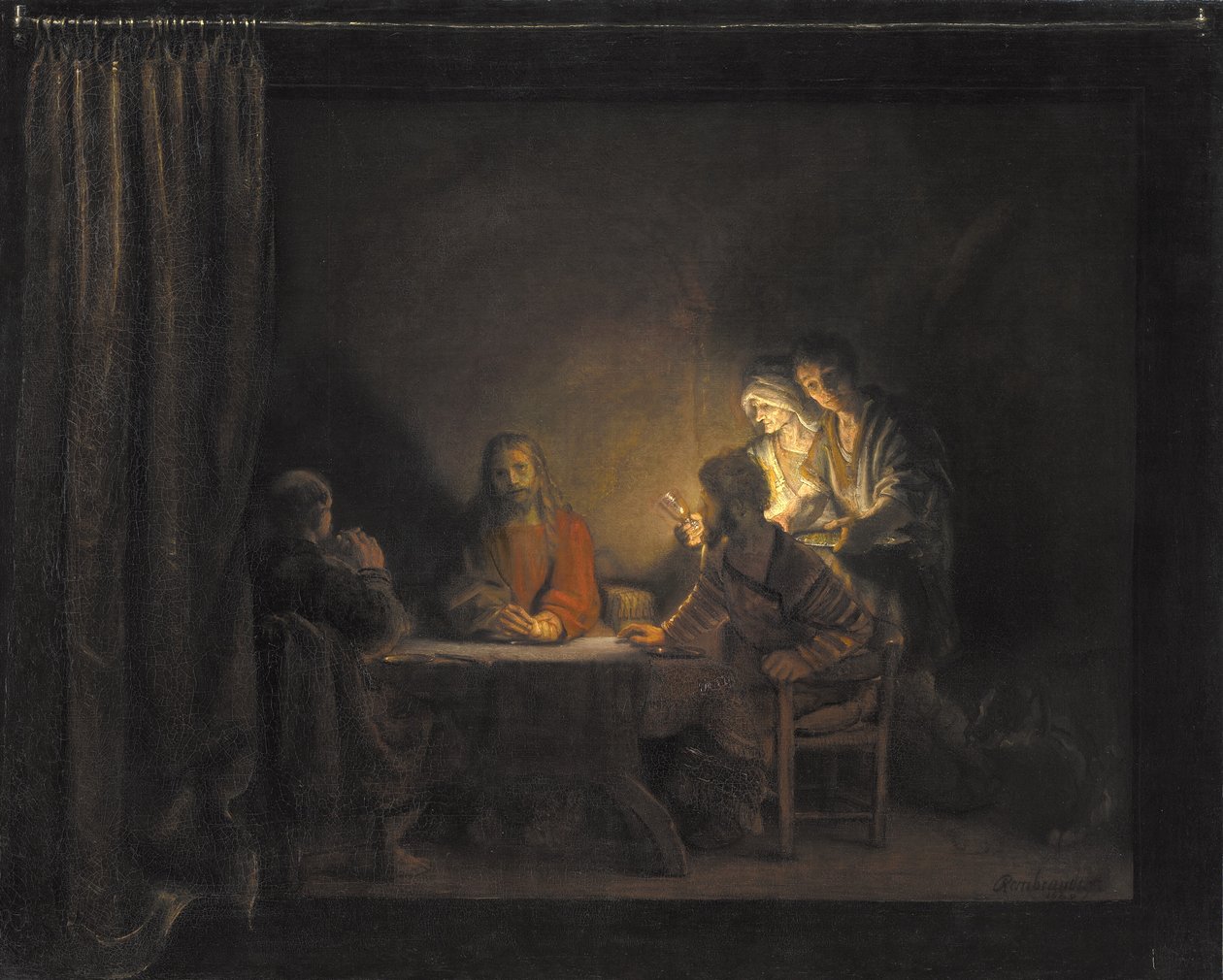 Avondmaal in Emmaüs door Rembrandt van Rijn (værksted)