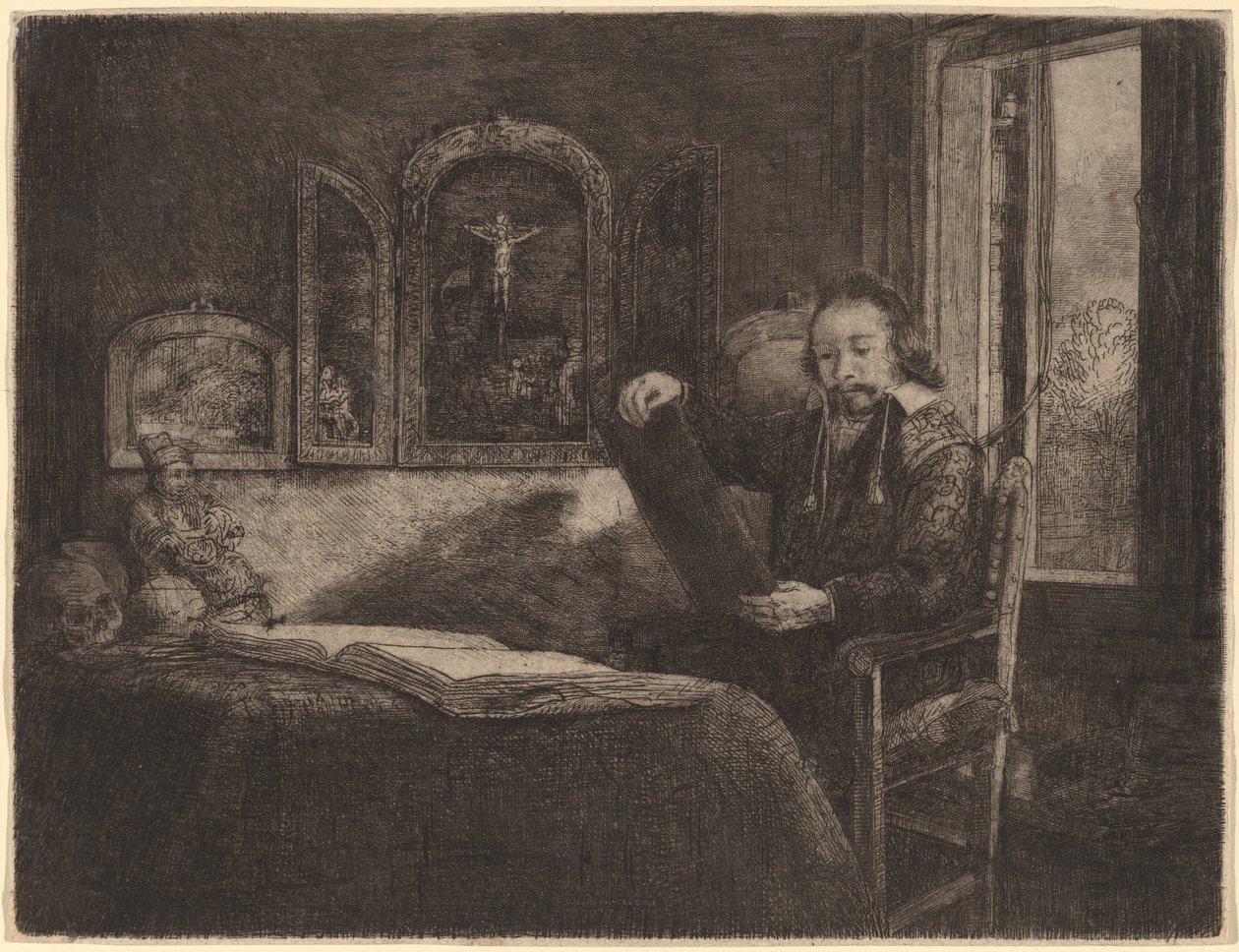 Abraham Francen door Rembrandt van Rijn