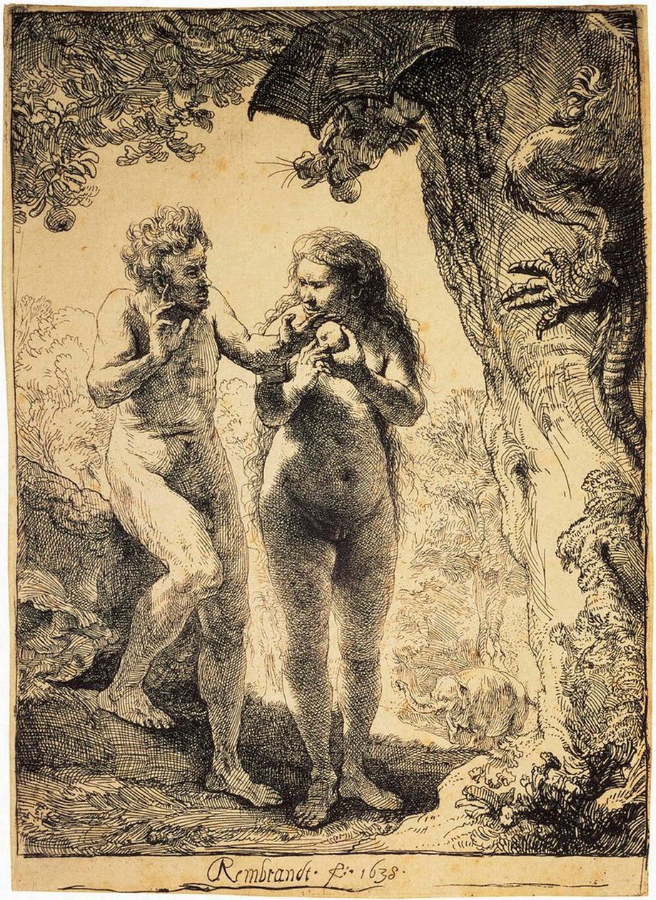 Adam en Eva, 1638 door Rembrandt van Rijn