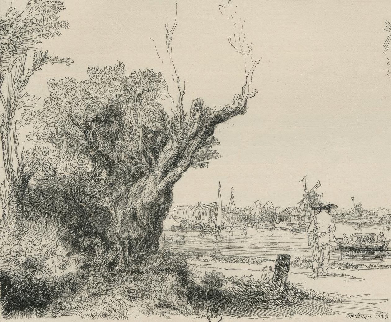 De Omval door Rembrandt van Rijn