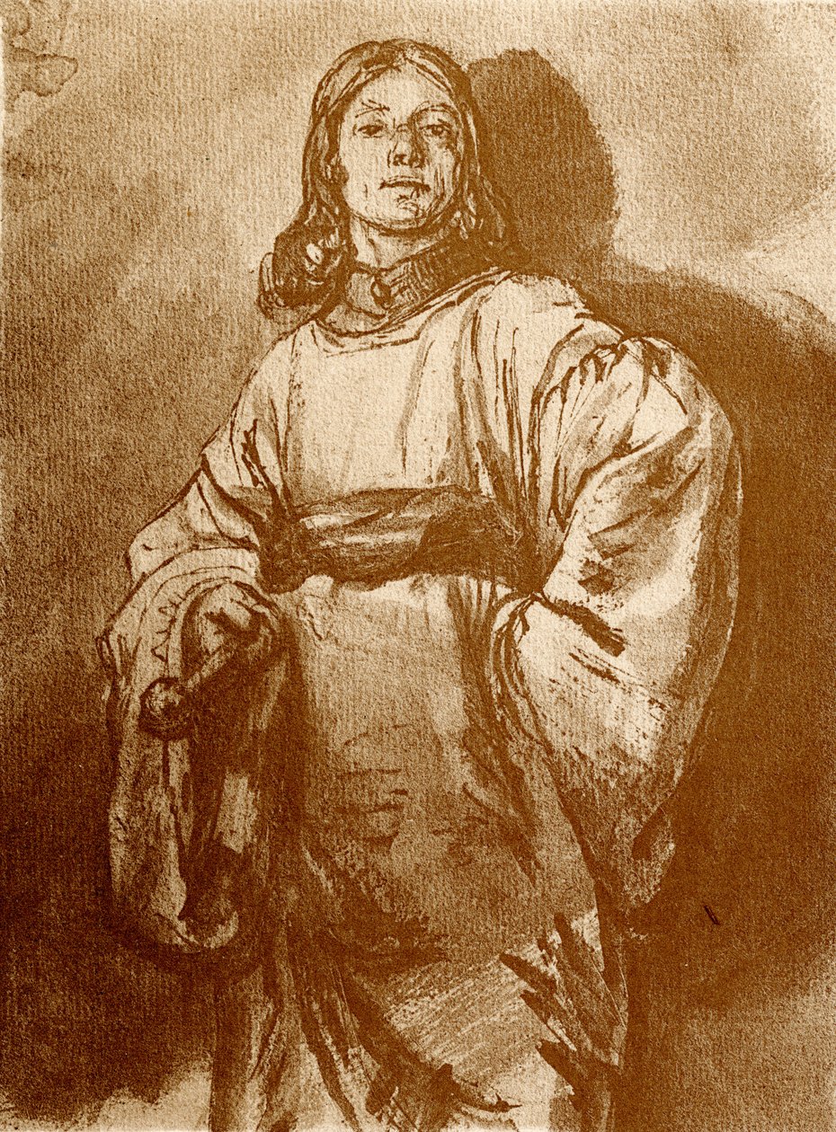Figurenstudie door Rembrandt van Rijn