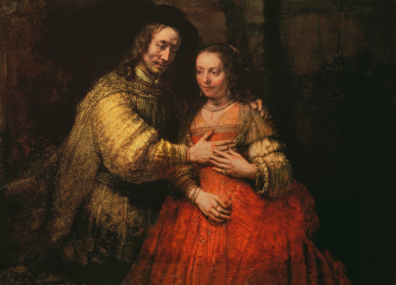 Isaak en Rebekka door Rembrandt van Rijn