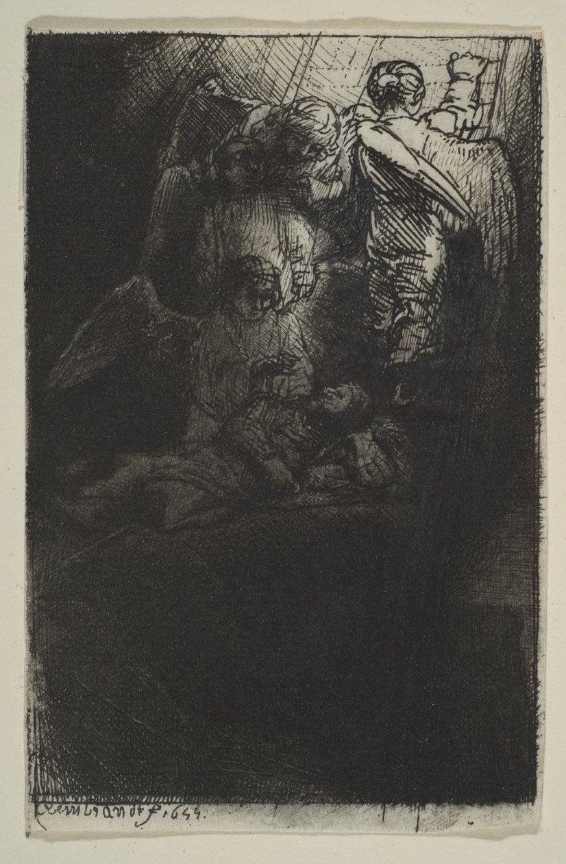Jacobs Ladder door Rembrandt van Rijn