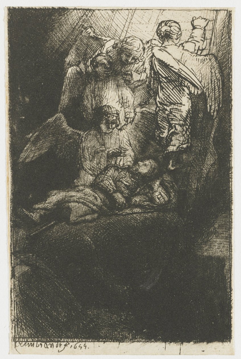Jakobs ladder door Rembrandt van Rijn