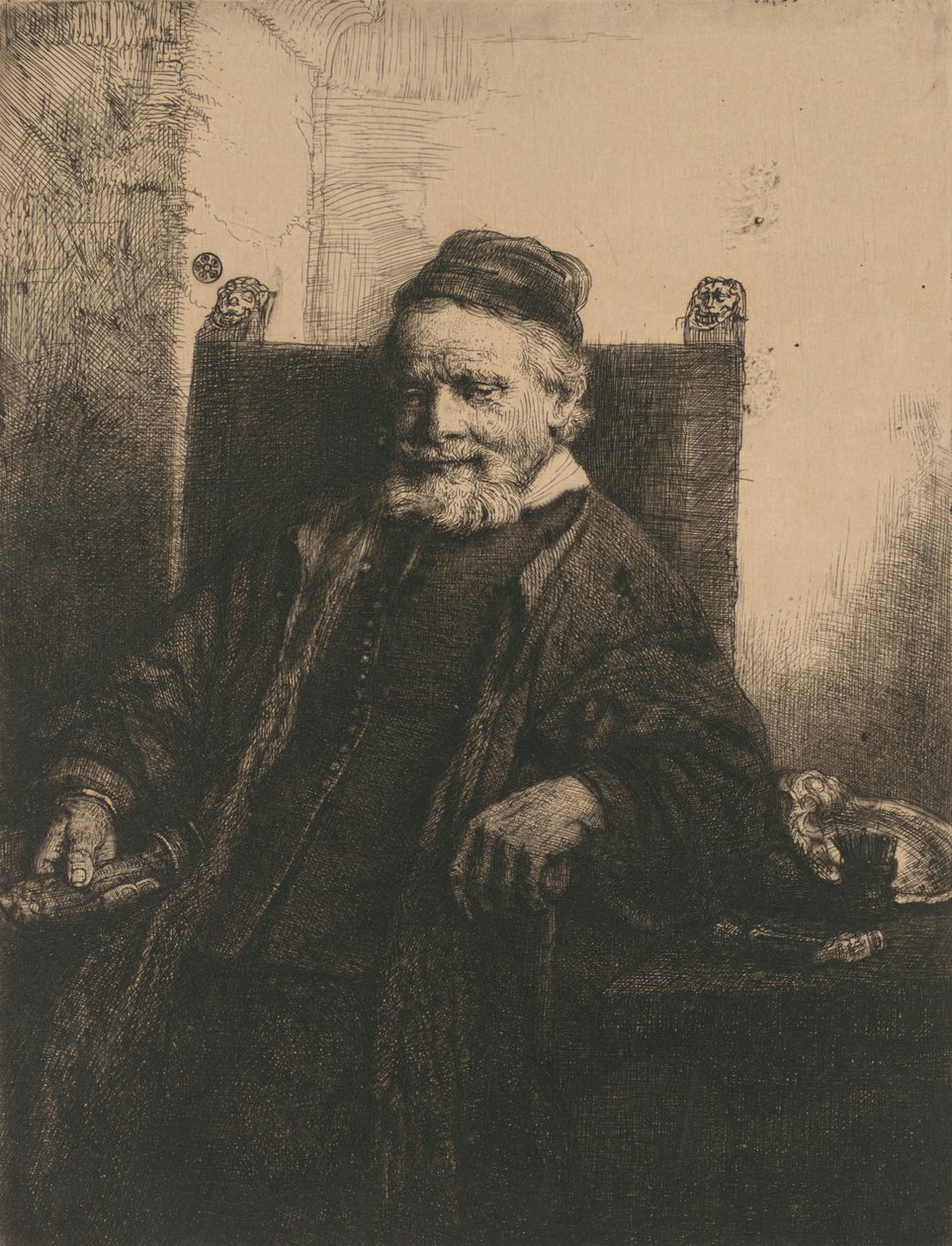 Jan Lutma, 1656 door Rembrandt van Rijn
