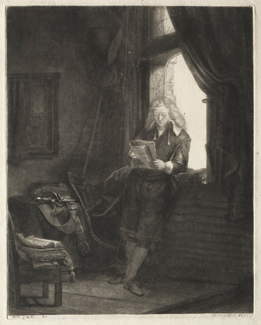 Jan Six door Rembrandt van Rijn