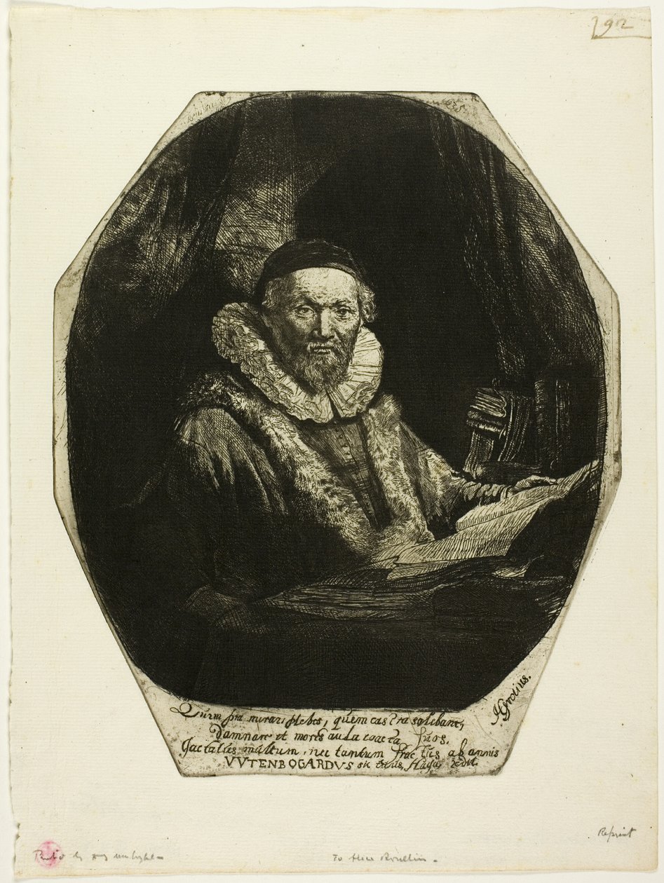 Jan Uytenbogaert door Rembrandt van Rijn