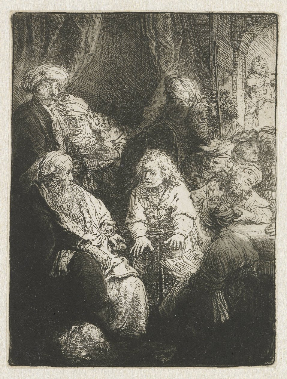 Jozef vertelt zijn dromen door Rembrandt van Rijn