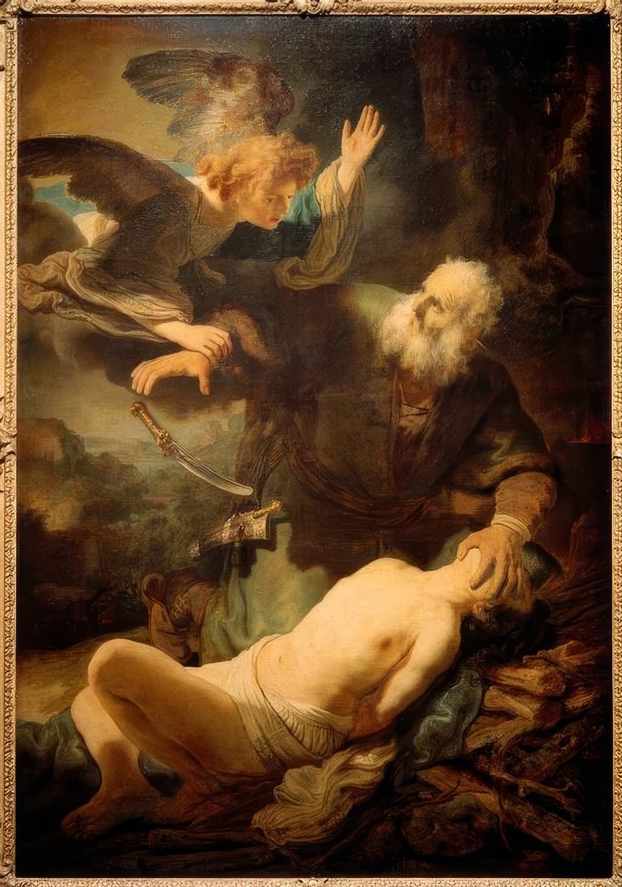 Offer van Isaak door Rembrandt van Rijn