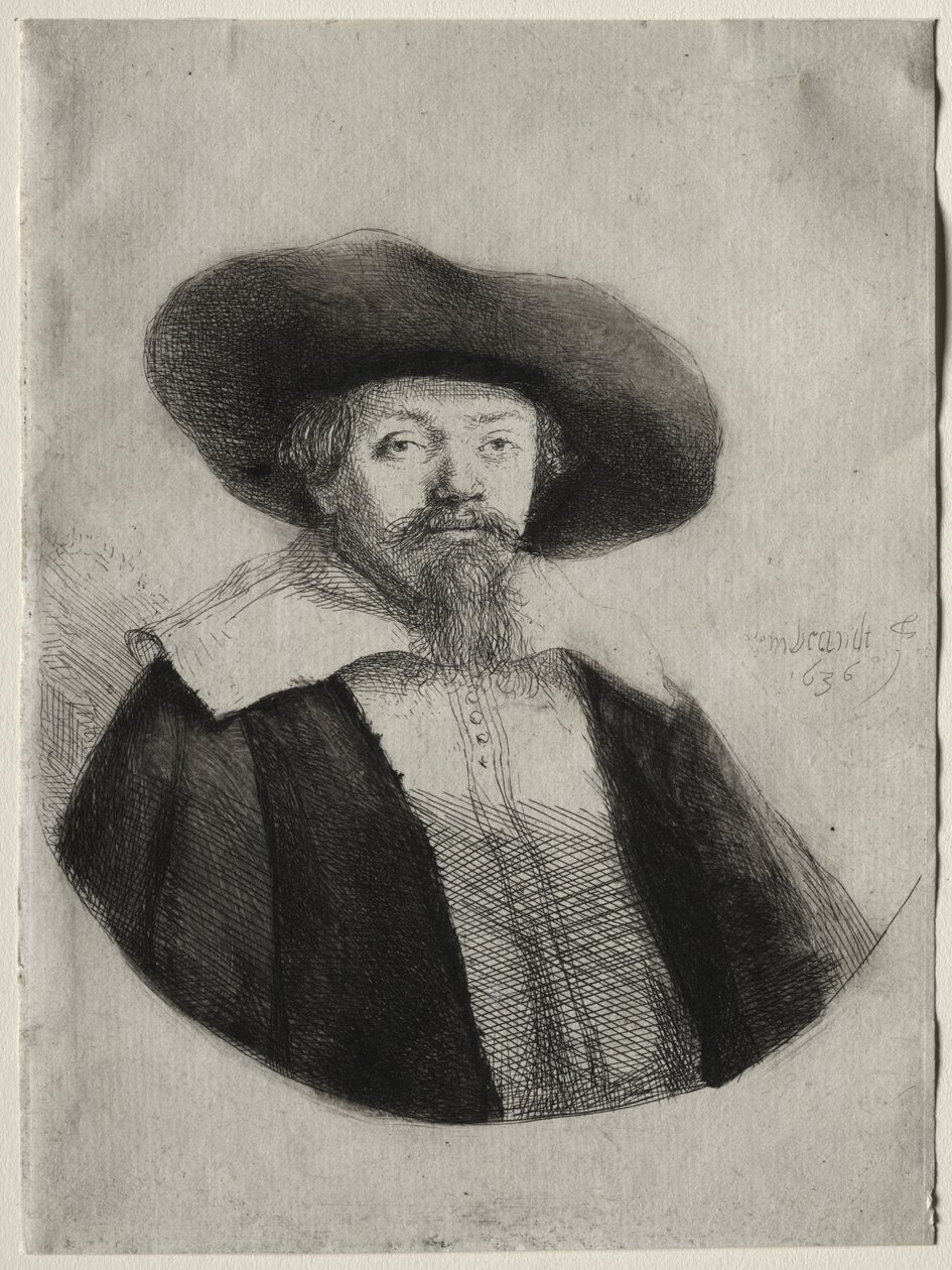 Samuel Manasseh Ben Israel door Rembrandt van Rijn