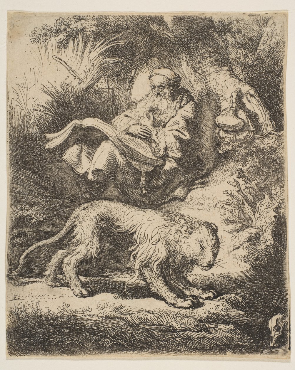 St. Hiëronymus lezend door Rembrandt van Rijn