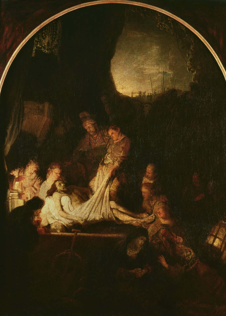 De graflegging, ca. 1639 door Rembrandt van Rijn
