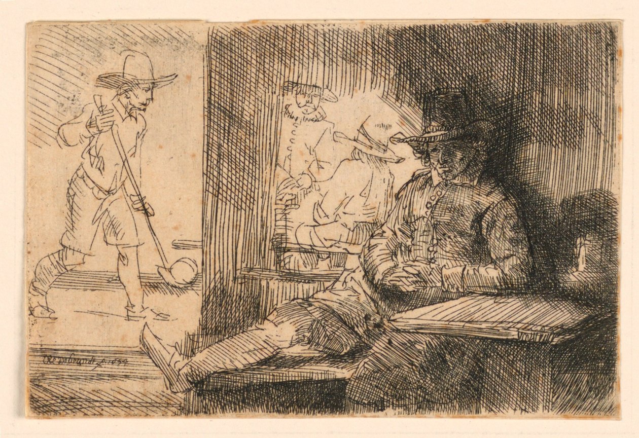 De Golfspeler door Rembrandt van Rijn