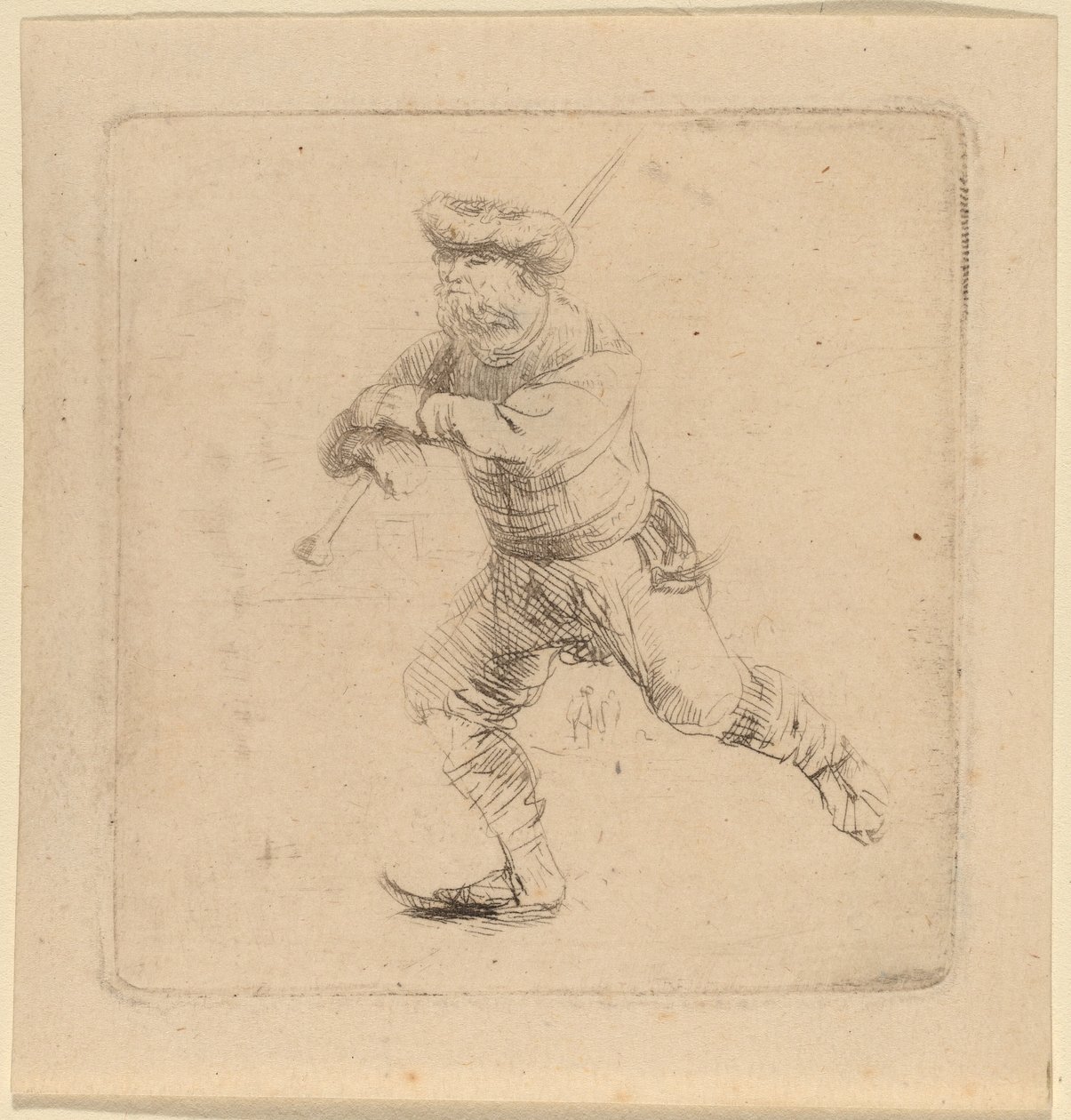 De schaatser door Rembrandt van Rijn