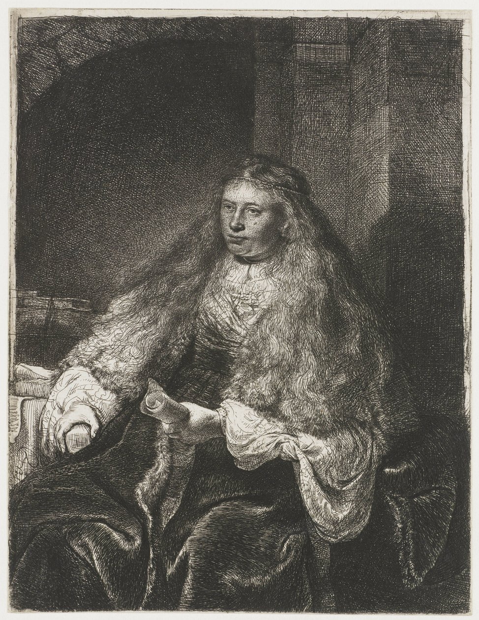 De grote Joodse bruid door Rembrandt van Rijn