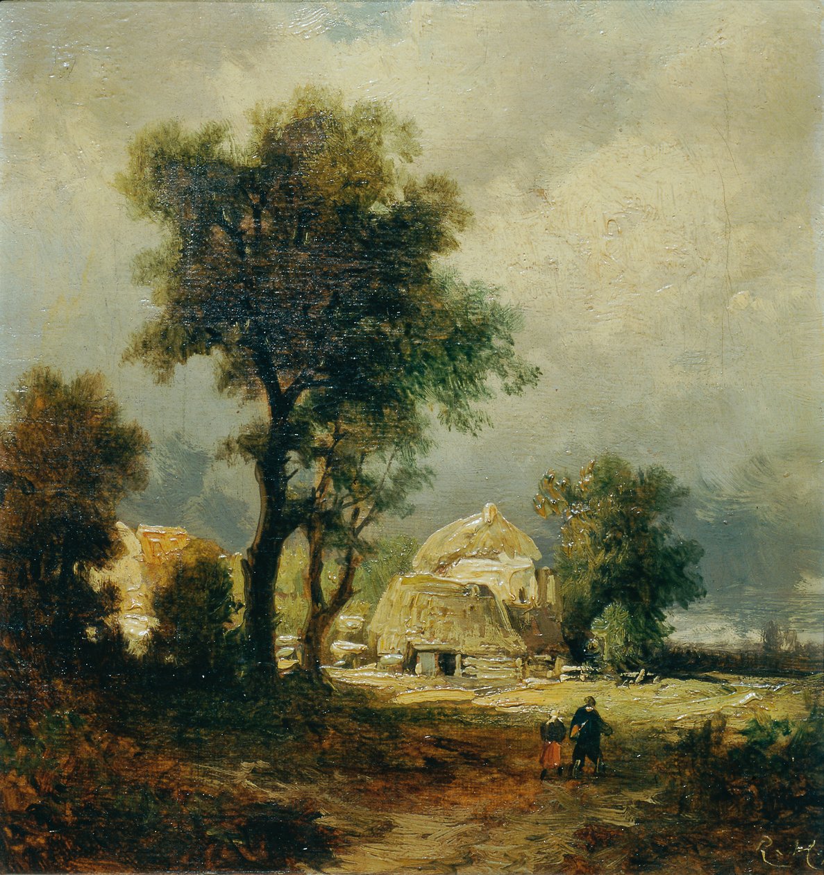 Hongaars dorp door Remigius Adrianus van Haanen