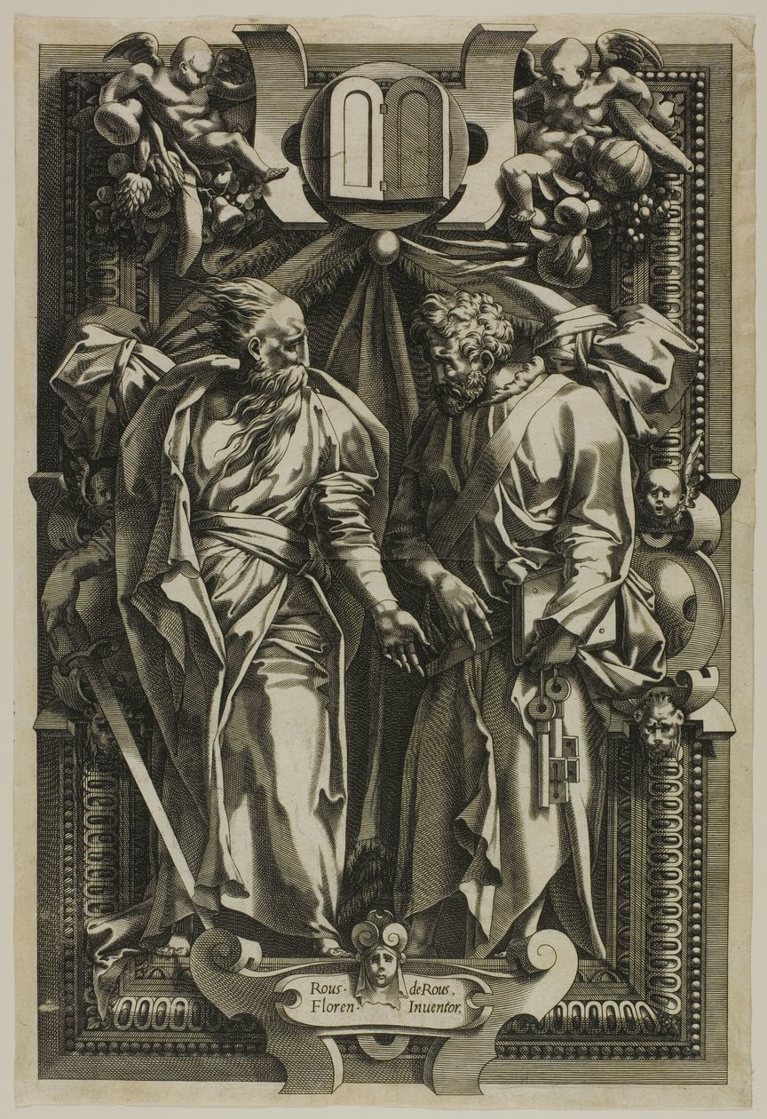 Sint Paulus en Sint Pieter door Rene Boyvin