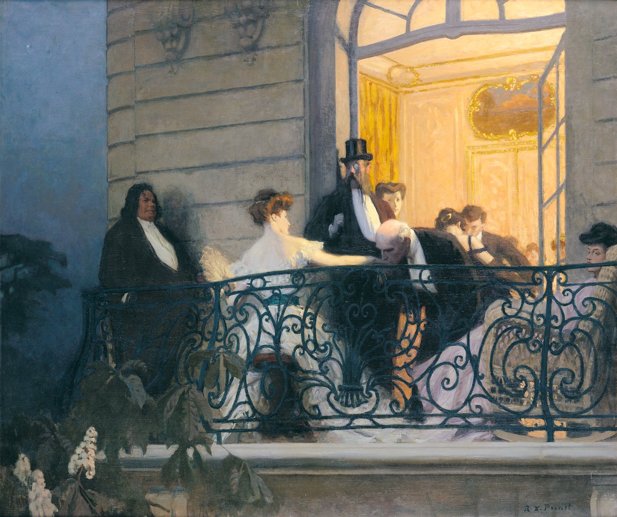 Het Balkon door René François Xavier Prinet