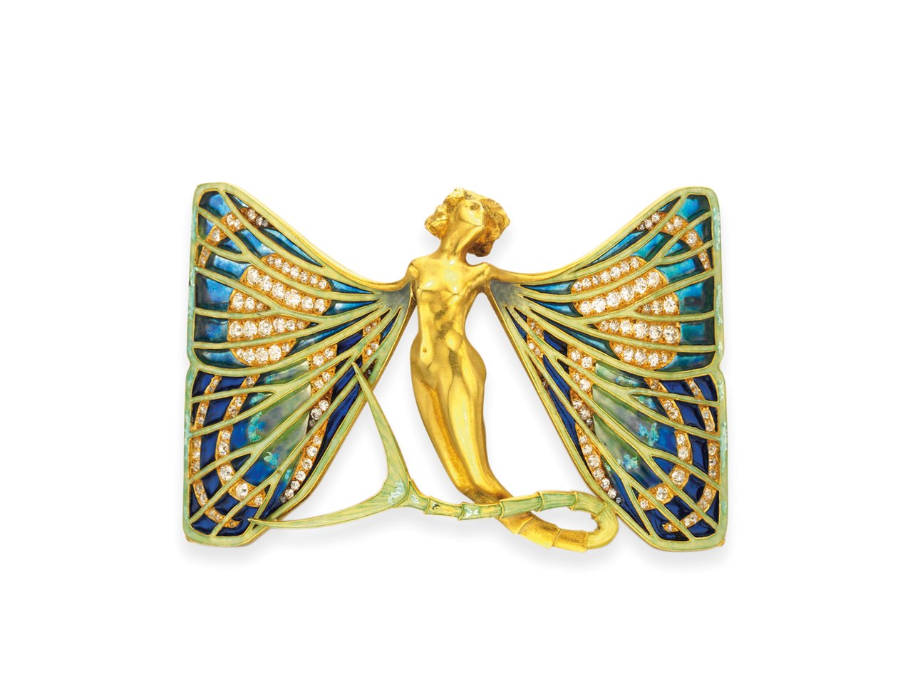 Art Nouveau "Sylph" hondenhalsband, ca. 1900 door Rene Jules Lalique