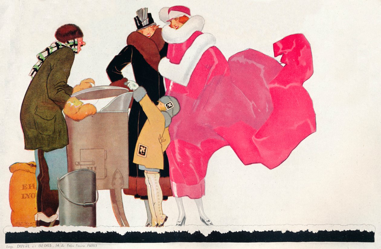 Posterontwerp Au Bon Marché, circa 1923 door Rene Vincent