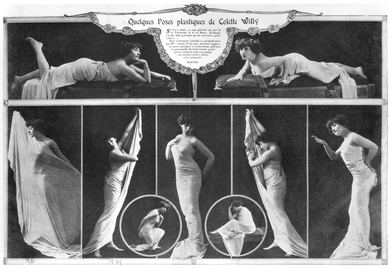 Colette (1873-1954) poseert, 1909 door Reutlinger Studio