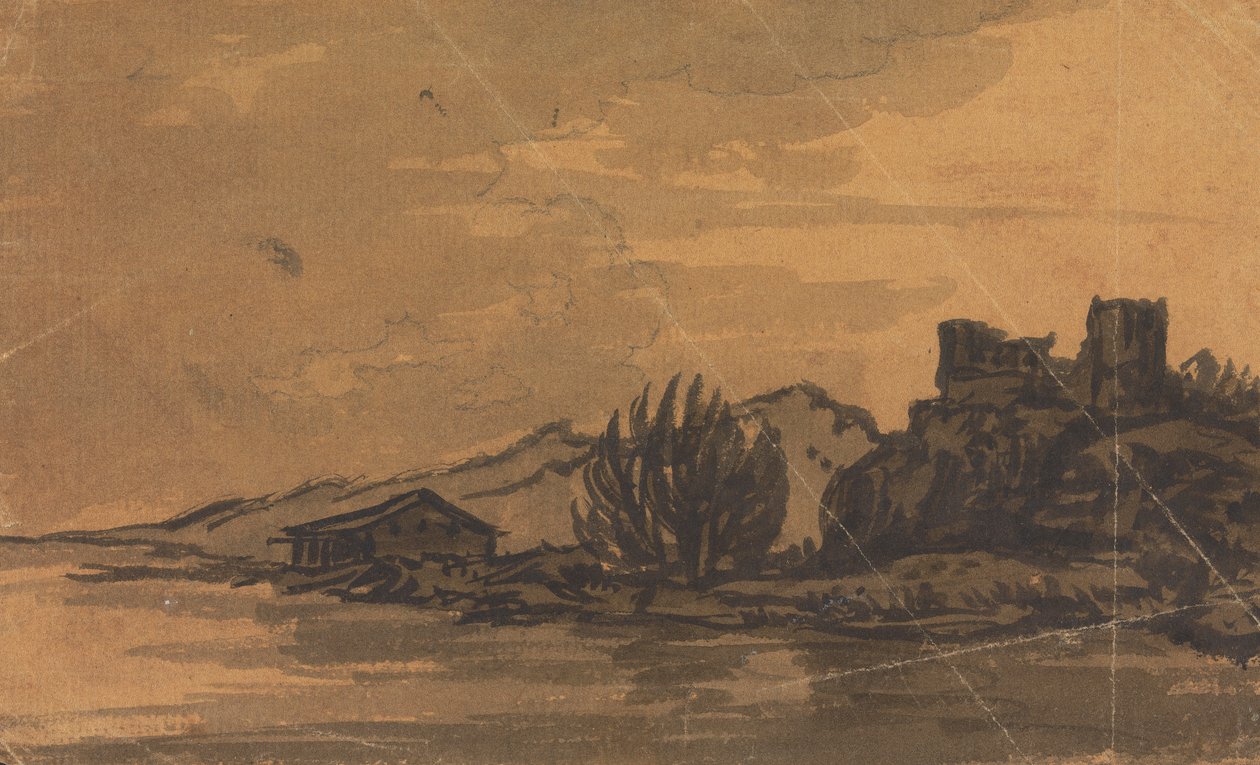 Landschap met Huis aan de Rivieroever door Rev. William Gilpin