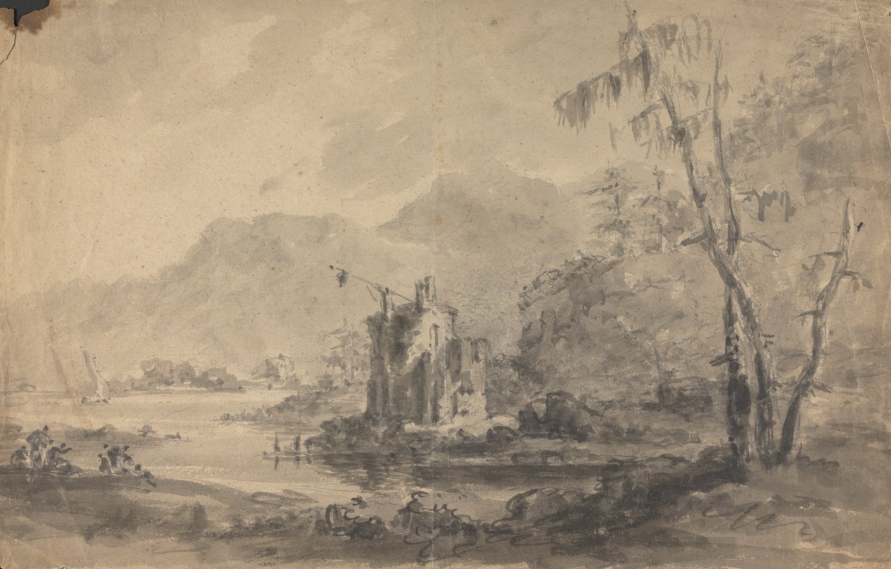 Rivierlandschap met Kastelen door Rev. William Gilpin